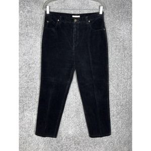 Jones‎ New York Sport Stretch Corduroy Jeans Women Size 10 Black Straight Leg